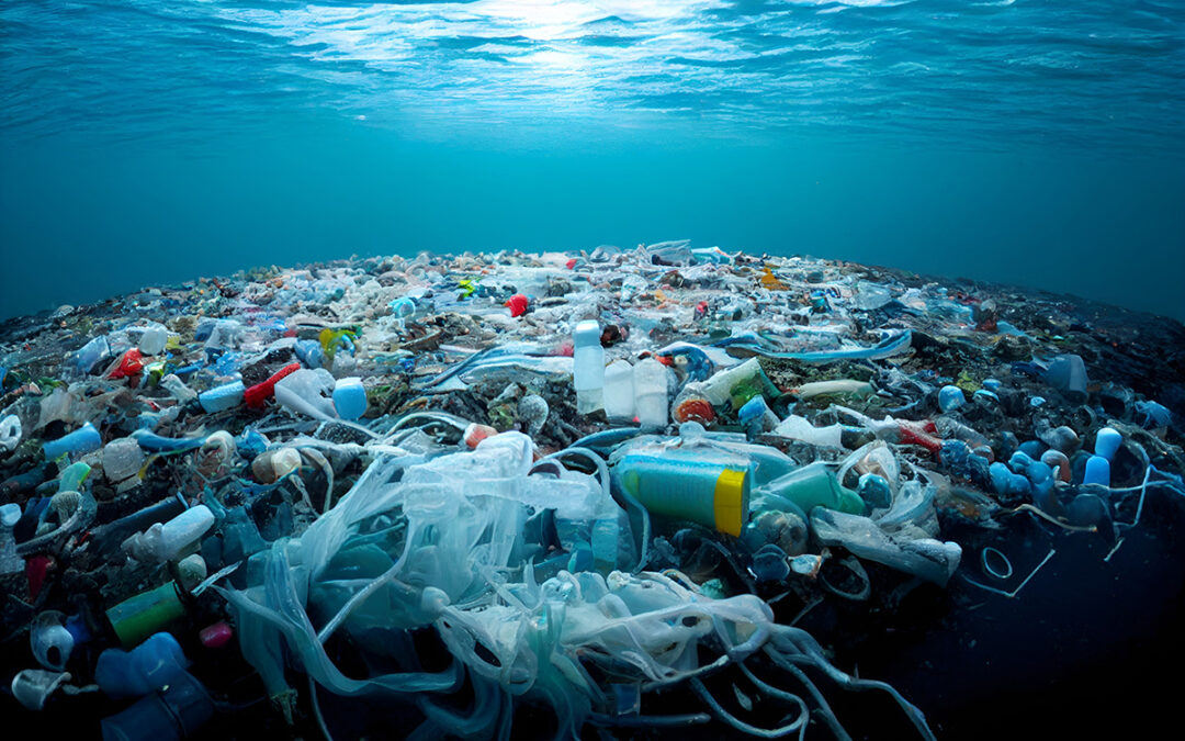plastic waste on bottom of ocean